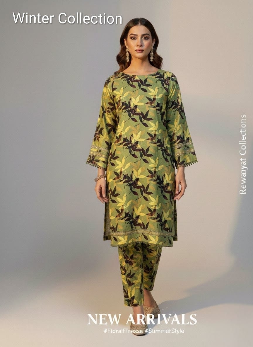 Light GREEN Khadar Suit
